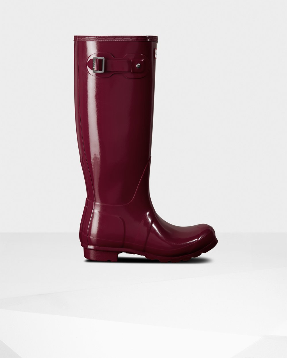 Womens Tall Rain Boots - Hunter Original Gloss (93DCOGWXJ) - Claret/Red